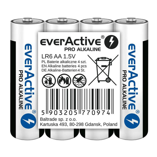 Batteries EverActive LR6 AA 1,5 V (4 Units) - Алкални батерии<<<Електроника Батерии<<<Компютри|