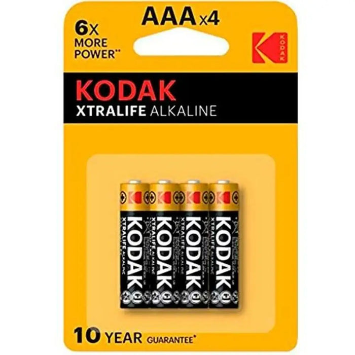 Batteries Kodak Xtralife LR03 AAA 4 Pieces (10 Units) - Електроника Батерии<<<Компютри| Електроника<<<BigBuy&&&Алкални