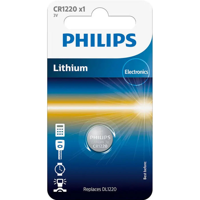 BATTERIES PHILIPS LITHIUM CR1220/00B - Батерии<<<Батерии и фенери<<<Осветление<<<Praktiker&&&Батерии и зарядни<<<Дом и