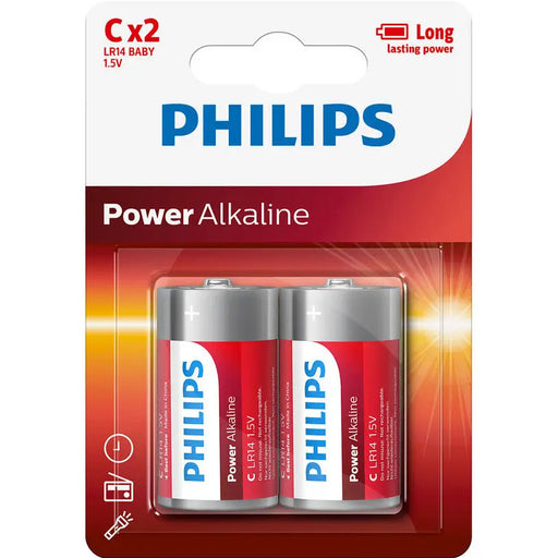 BATTERIES PHILIPS POWERLIFE C LR14P2B/10 - Батерии<<<Батерии и фенери<<<Осветление<<<Praktiker&&&Батерии и зарядни