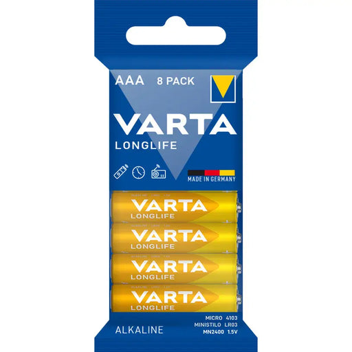 BATTERIES VARTA Longlife AAA 8pcs - Батерии<<<Батерии и фенери<<<Осветление<<<Praktiker