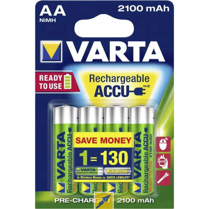 Batteries Varta RECH.ACCU POWER AA 2100mAh BLI 4 - Батерии<<<Аксесоари за