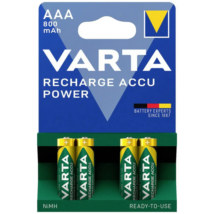 Batteries Varta RECH.ACCU POWER AAA 800mAh BLI 4 - Батерии<<<Аксесоари за