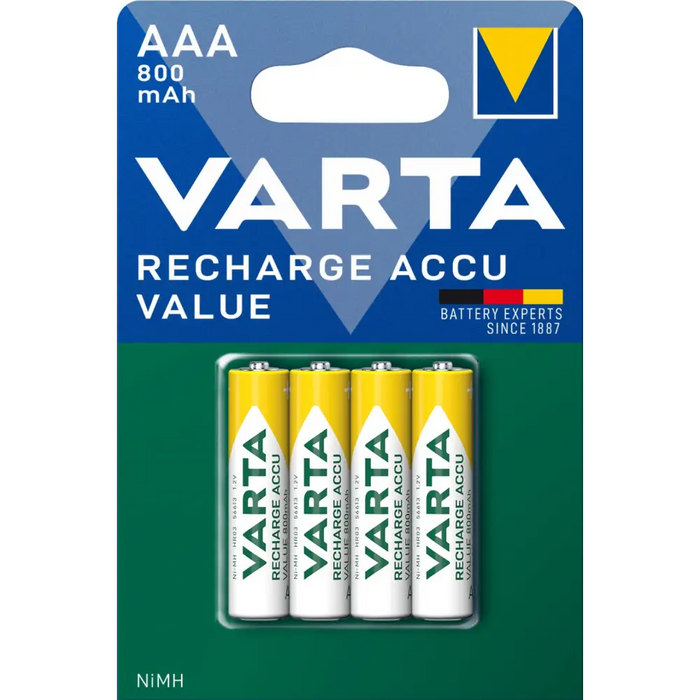 Batteries Varta RECH.ACCU VALUE AAA 800mAh BLI 4 - Батерии<<<Аксесоари за