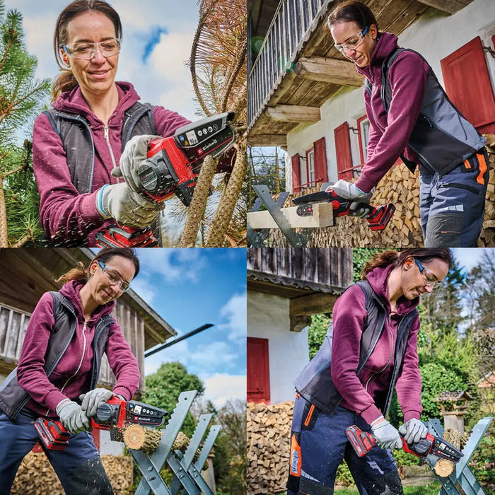 BATTERY BRUSHLESS MINI CHAIN SAW EINHELL GE-PS 18/15 LI BL 18 V BAR LENGTH 15.80 cm WITHOUT BATTERY AND CHARGER BAR