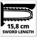 BATTERY BRUSHLESS MINI CHAIN SAW EINHELL GE-PS 18/15 LI BL 18 V BAR LENGTH 15.80 cm WITHOUT BATTERY AND CHARGER BAR