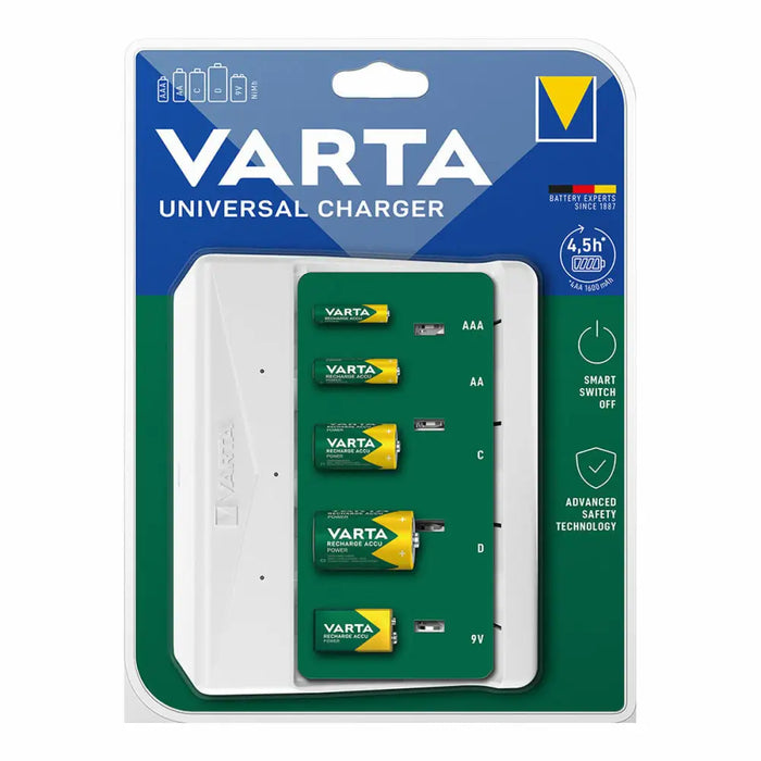 Battery charger Varta 57658 4 Batteries Universal - Електроника Батерии<<<Компютри| Електроника<<<BigBuy&&&Зарядни за