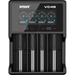 Battery charger XTAR VC4SL 4 sockets LCD display USB LiIon & NIMH 18650 CR123 AA AAA - Зарядни устройства и