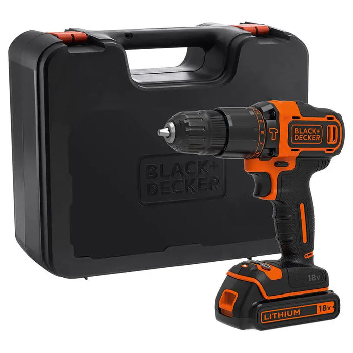 BATTERY DRILL BLACK&DECKER BDCHD18K-QW 18 V 40.00 nm NUMBER OF BATTERIES 1 1.50 Ah SUITCASE - Акумулаторни бормашини и