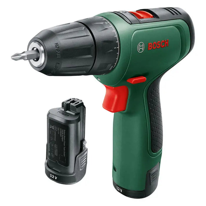 BATTERY DRILL BOSCH EASYDRILL 1200 12 V 30.00 nm NUMBER OF BATTERIES 2 1.50 Ah SUITCASE - Акумулаторни бормашини и