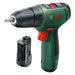 BATTERY DRILL BOSCH EASYDRILL 1200 12 V 30.00 nm NUMBER OF BATTERIES 2 1.50 Ah SUITCASE - Акумулаторни бормашини и