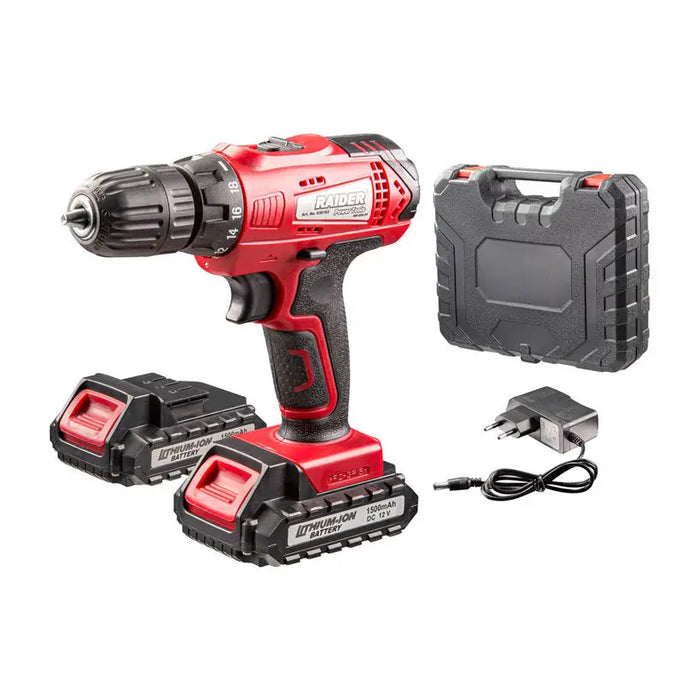 BATTERY DRILL RAIDER RD-CDL34 12 V 24.00 nm NUMBER OF BATTERIES 2 1.50 Ah SUITCASE - Акумулаторни бормашини и