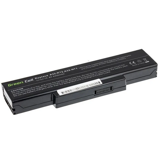 Battery for laptop GREEN CELL Asus N71 K72 K72J K72F K73SV N71 N73 N73S N73SV X73S 10.8V 4400mAh - Батерии за