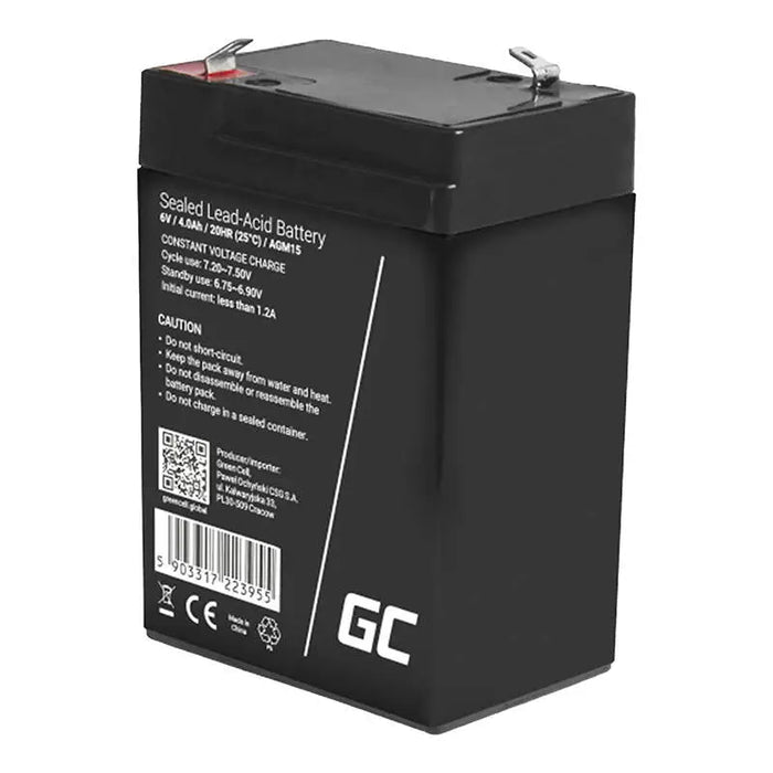 Battery for Uninterruptible Power Supply System UPS Green Cell AGM15 4 Ah 220 V - Batteries<<<Rechargeable