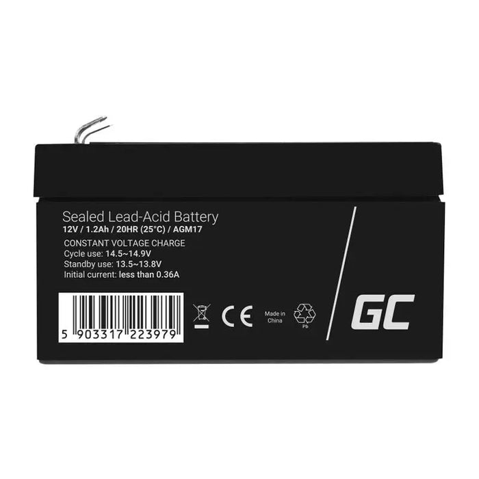 Battery for Uninterruptible Power Supply System UPS Green Cell AGM17 1.2 Ah 12 V - Batteries<<<Rechargeable