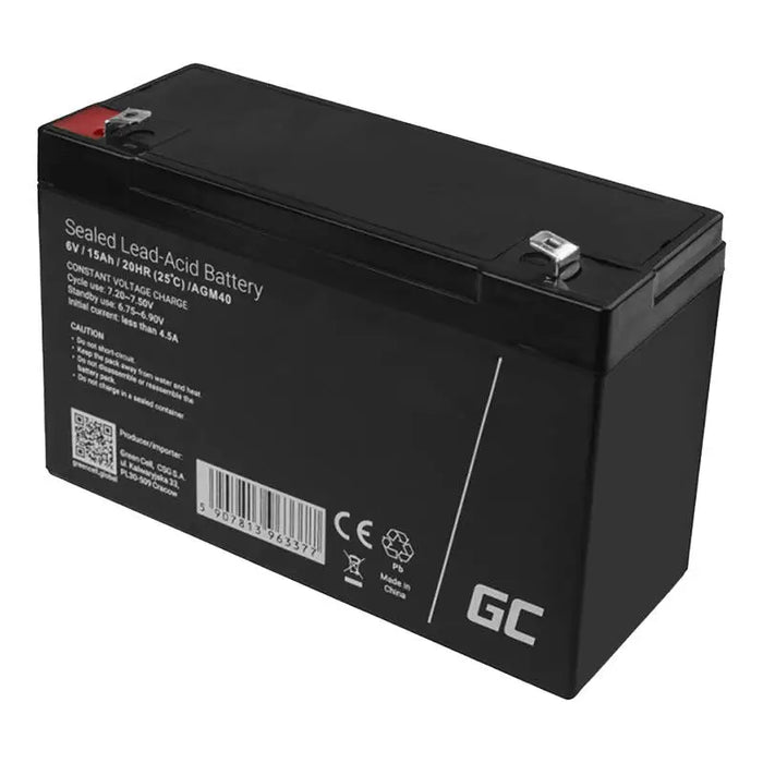 Battery for Uninterruptible Power Supply System UPS Green Cell AGM40 14000 mAh 6 V - Batteries<<<Rechargeable