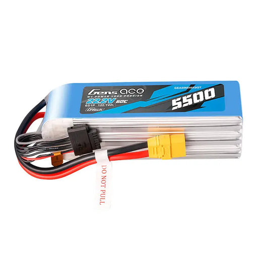 Battery Gens Ace G-Tech 5500mAh 22.2V 60C 6S1P LIPO with XT90 connector - Lithium and NiMH<<<Batteries<<<RC