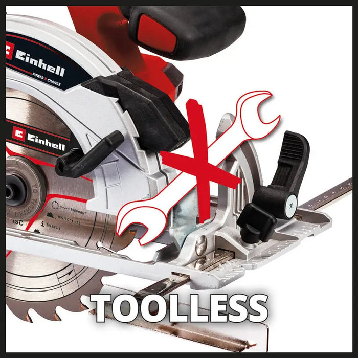 BATTERY HAND CIRCULAR EINHELL TE-CS 18/165-1 Li - Ръчни циркуляри<<<Триони и циркуляри<<<Инструменти и