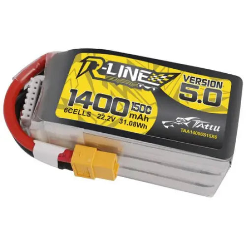 Battery Tattu R-Line 5.0 1400mAh 22.2V 150C 6S1P XT60 - Lithium and NiMH<<<Batteries<<<RC models<<<InnproXML