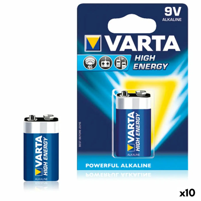 Battery Varta 6LR61 9V 9 V 580 mAh 1,5 V (10 Units) - Електроника Батерии<<<Компютри| Електроника<<<BigBuy&&&Алкални