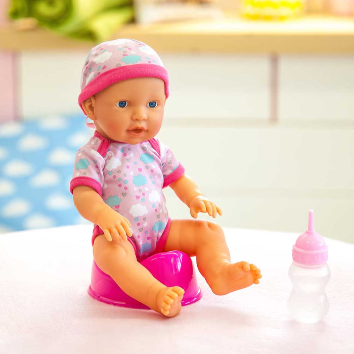 Peeing doll Bayer - Piccolina, with potty, 30 cm