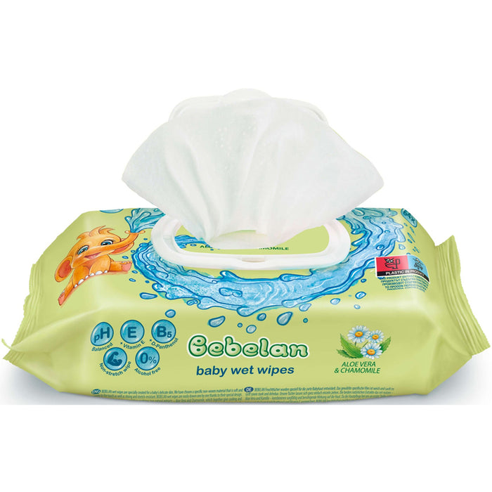 CHAMOMILE AND ALOE WET TOWELS 64 PCS BEBELAN