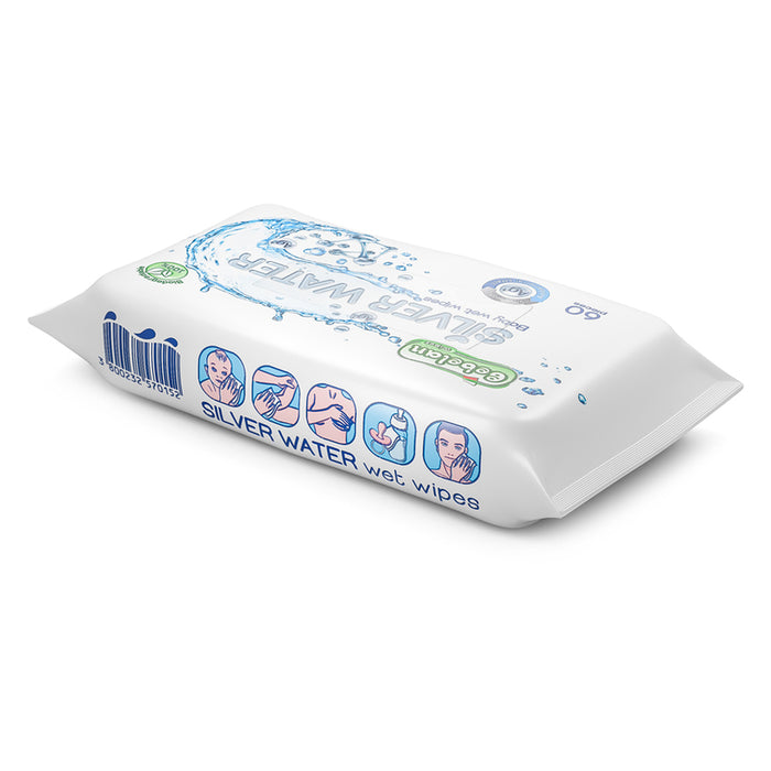 WET TOWELS SILVER WATER 60 PCS BEBELAN