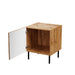Bedside table 2 pcs. JUNGLE 53.5x40.5x44 oak wotant + black legs - Bedside tables made of furniture