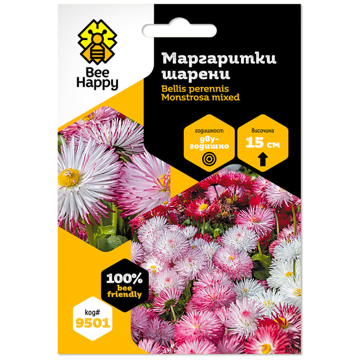 SEED DAISY PATTERNED BEE HAPPY