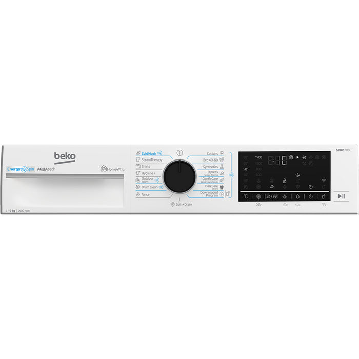 Washing machine BEKO B7WFU 69418 WB ES 9.0 kg, 1400 rpm, INVERTER MOTOR