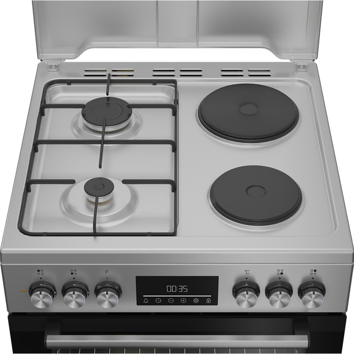 Combined stove BEKO FBE 64320 SDN/GAS A, 2 GAS AND 2 ELECTRIC, IGNITION BUTTON, ELECTRONIC TIMER