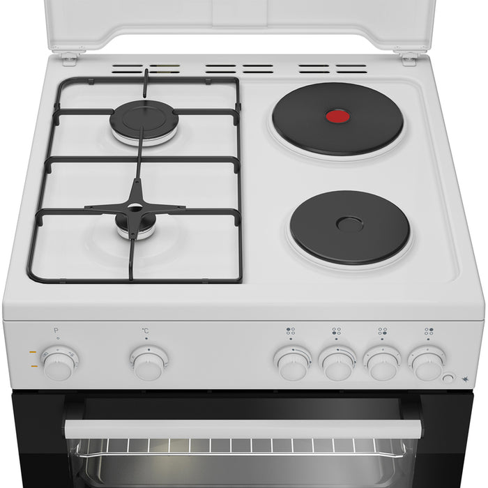 Combined stove BEKO FBE 64010 WDN/GAS A, 2 GAS AND 2 ELECTRIC, IGNITION BUTTON