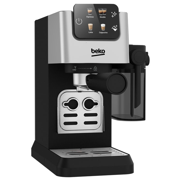 Coffee machine BEKO CEP 5304 X 1100.00 ml, AUTOMATIC CAPPUCCINO SYSTEM, 15.00 bar, BLACK