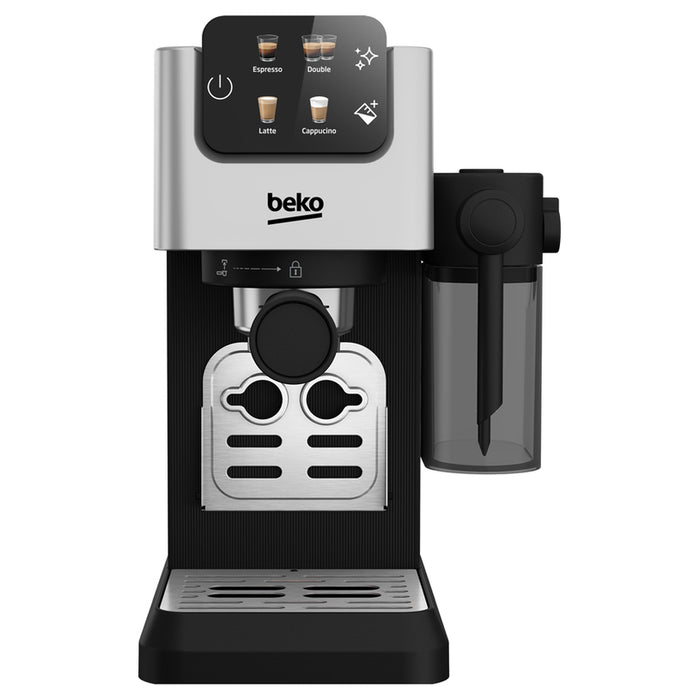 Coffee machine BEKO CEP 5304 X 1100.00 ml, AUTOMATIC CAPPUCCINO SYSTEM, 15.00 bar, BLACK