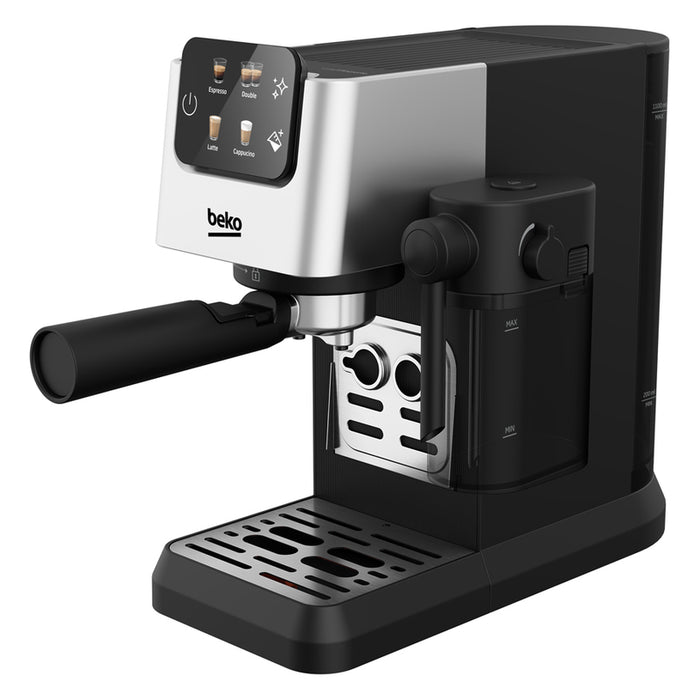 Coffee machine BEKO CEP 5304 X 1100.00 ml, AUTOMATIC CAPPUCCINO SYSTEM, 15.00 bar, BLACK