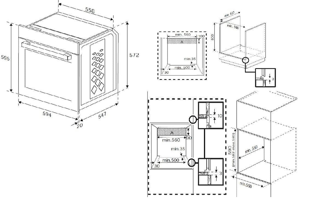 Thermo electric oven Beko BBIE123001BD Black