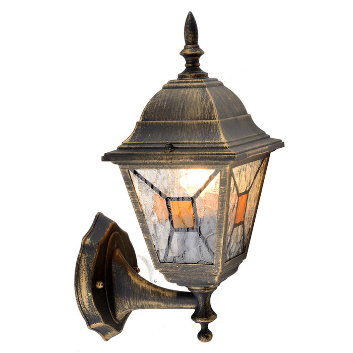 GARDEN LANTERN LOWER BRACKET 60W E27 IP44 GOLD PATINA BELIGHT