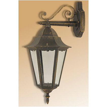 GARDEN LANTERN TOP MOUNT E27 YELLOW PATINA BELIGHT
