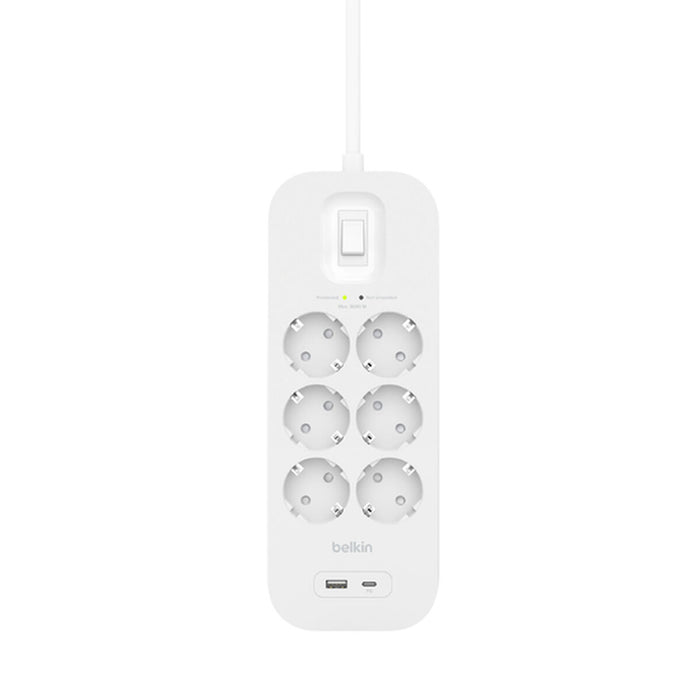 Power Socket - 6 Sockets with Switch Belkin Connect SRB002VF2M White