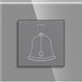 BELL BUTTON FRAME GLASS GRAY LUXON - Ключове и контакти<<<Електроматериали<<<Praktiker&&&Ключове и