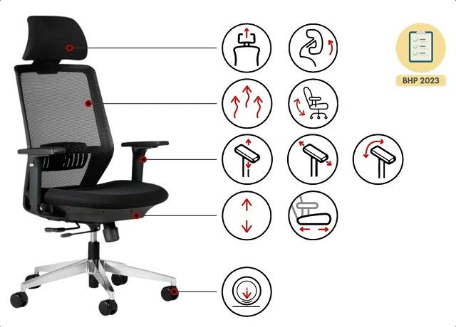 SPECTRUM ergonomic office chair black