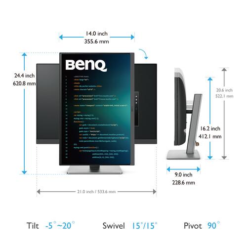 BenQ RD240Q programming monitor, 24.1", IPS, 2560x1600, 5 ms, 60Hz, HDR10