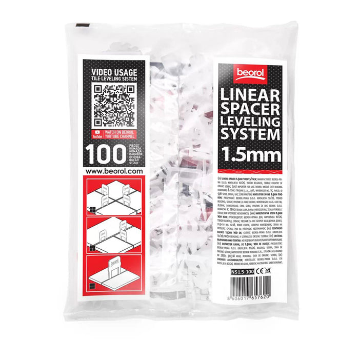 BEOROL TILE LEVELING FIXER 1.5 MM 100 PCS