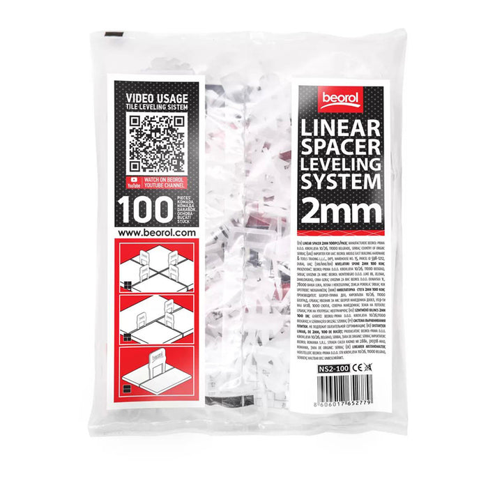 BEOROL TILE LEVELING FIXER 2 MM 100 PCS