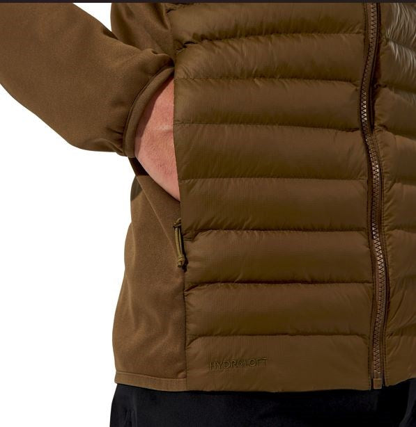 Men's Berghaus Vaskye Hooded Hybrid Jacket size L brown