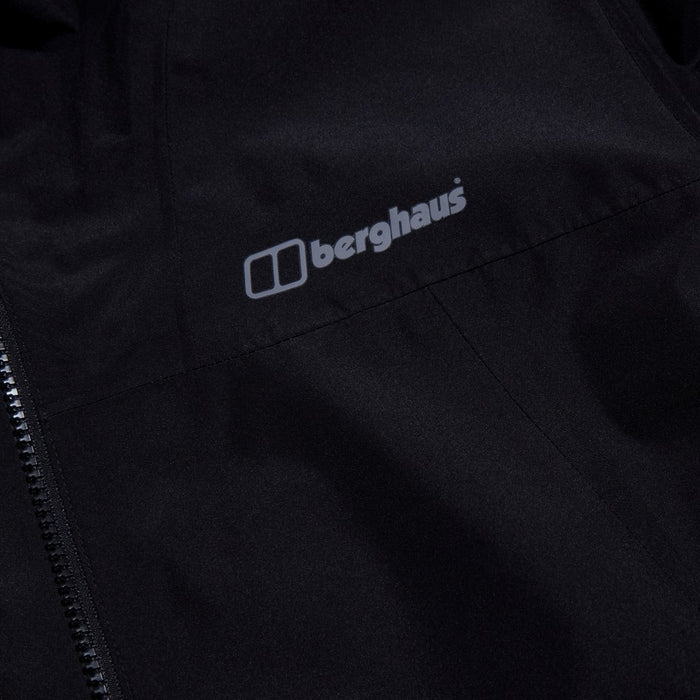 BERGHAUS Deluge Pro 3.0 - men's rain jacket, size L (black)
