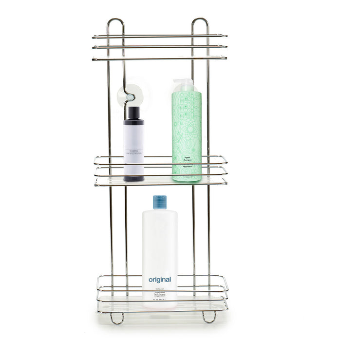 Bathroom Shelves Berilo Transparent Silver 26 x 59,5 x 13,5 cm 13,5 x 59,5 x 26 cm