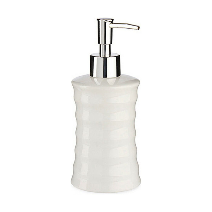 Soap Dispenser Berilo White Metal Ceramic Waves 260 ml (12 Units)
