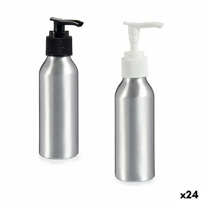 Soap Dispenser Berilo Silver Aluminium polypropylene 100 ml 4 x 13 x 5 cm 5 x 13 x 4 cm (24 Units)