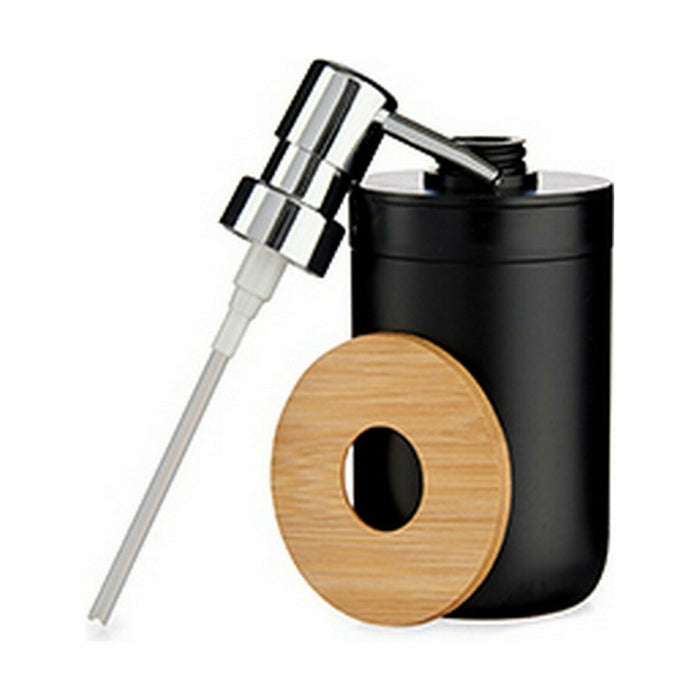 Soap Dispenser Berilo Black Bamboo polypropylene 350 ml 8 x 17 x 9 cm 9 x 17 x 8 cm (6 Units)